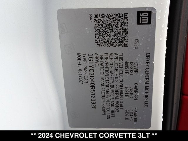2024 Chevrolet Corvette 3LT
