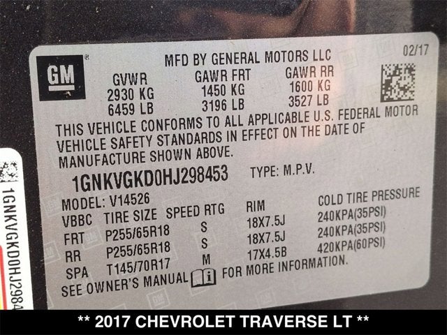 2017 Chevrolet Traverse LT