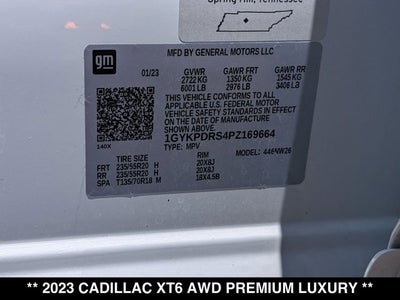 2023 Cadillac XT6 AWD Premium Luxury