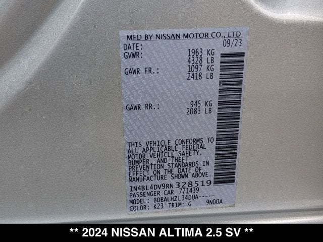 2024 Nissan Altima 2.5 SV