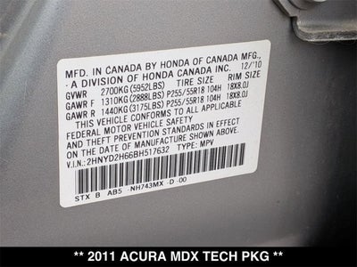 2011 Acura MDX Tech Pkg
