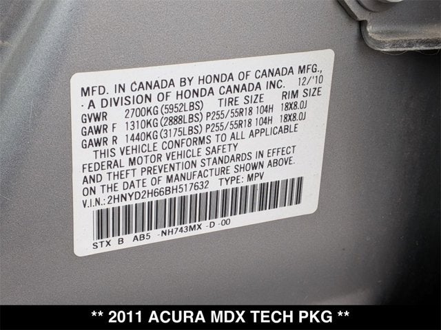 2011 Acura MDX Tech Pkg