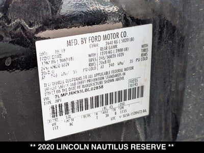 2020 Lincoln Nautilus Reserve