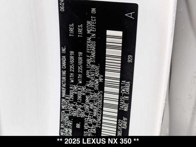 2025 Lexus NX 350 NX 350