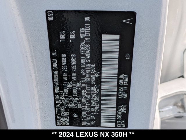 2024 Lexus NX 350h NX 350h