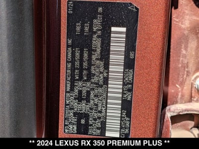 2024 Lexus RX 350 350 Premium Plus