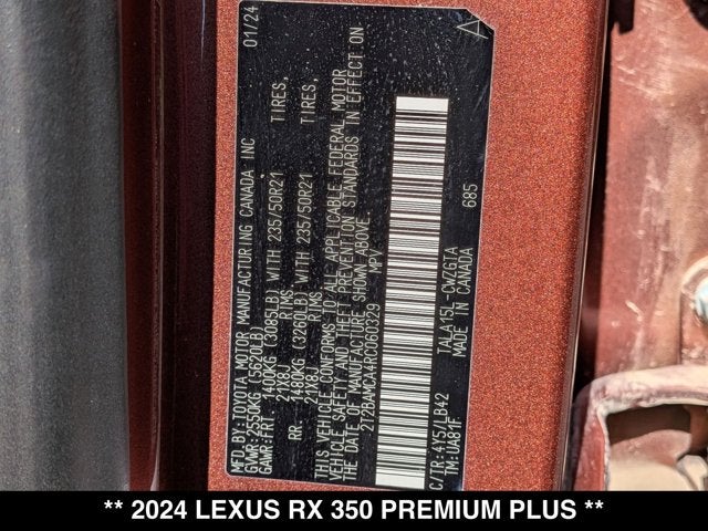 2024 Lexus RX 350 350 Premium Plus