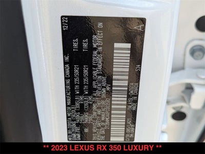 2023 Lexus RX 350 RX 350 Luxury