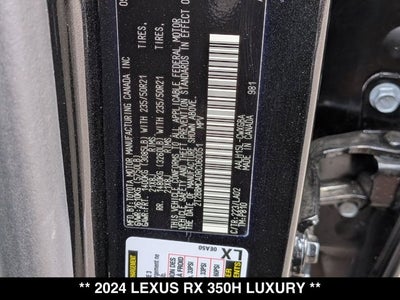 2024 Lexus RX 350h RX 350h Luxury