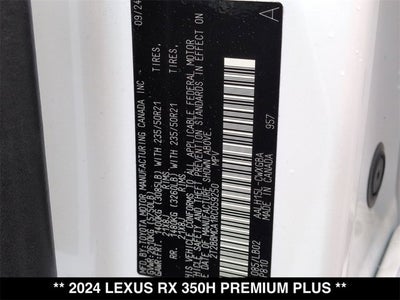 2024 Lexus RX 350h 350h Premium Plus