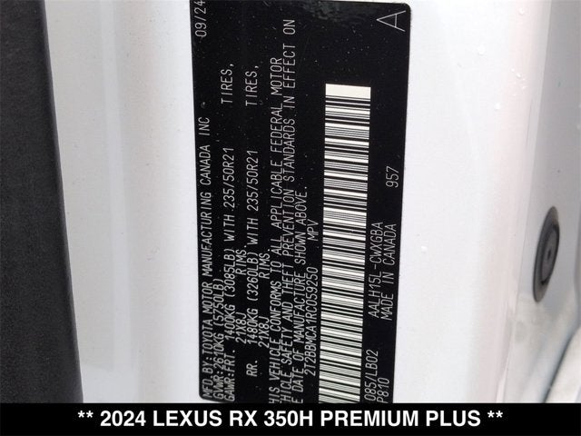 2024 Lexus RX 350h 350h Premium Plus