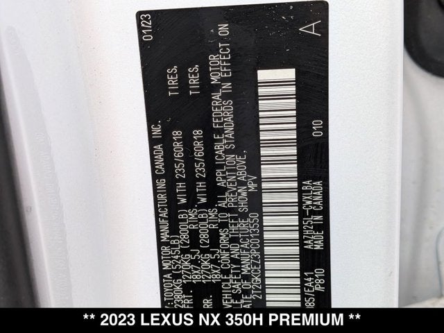 2023 Lexus NX 350h NX 350h Premium