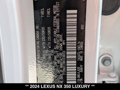 2024 Lexus NX 350 NX 350 Luxury