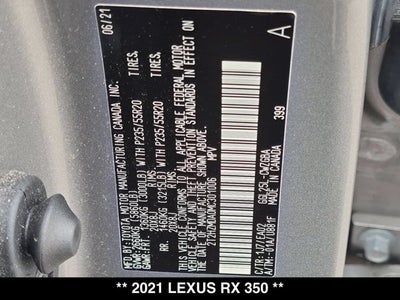 2021 Lexus RX 350 RX 350