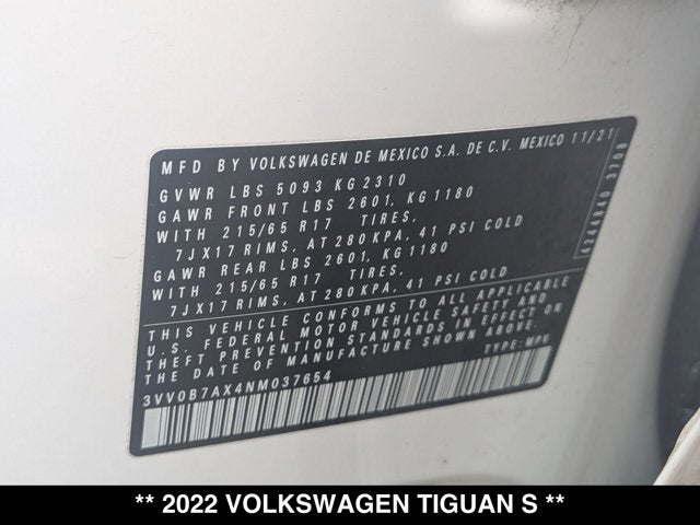2022 Volkswagen Tiguan S