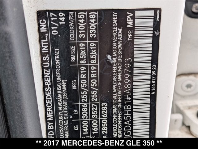 2017 Mercedes-Benz GLE 350 GLE 350