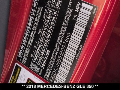 2018 Mercedes-Benz GLE 350 GLE 350