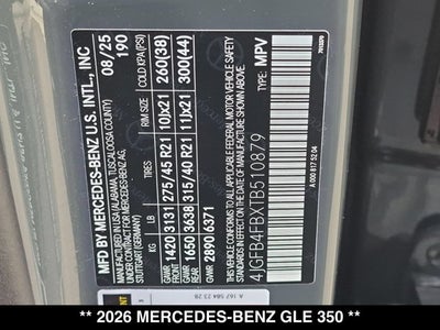 2026 Mercedes-Benz GLE 350 GLE 350