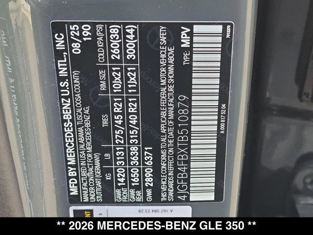 2026 Mercedes-Benz GLE 350 GLE 350