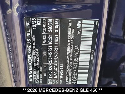 2026 Mercedes-Benz GLE 450 GLE 450