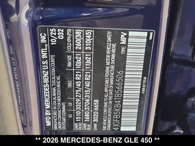2026 Mercedes-Benz GLE 450 GLE 450