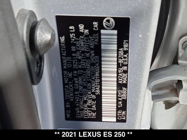 2021 Lexus ES 250 ES 250