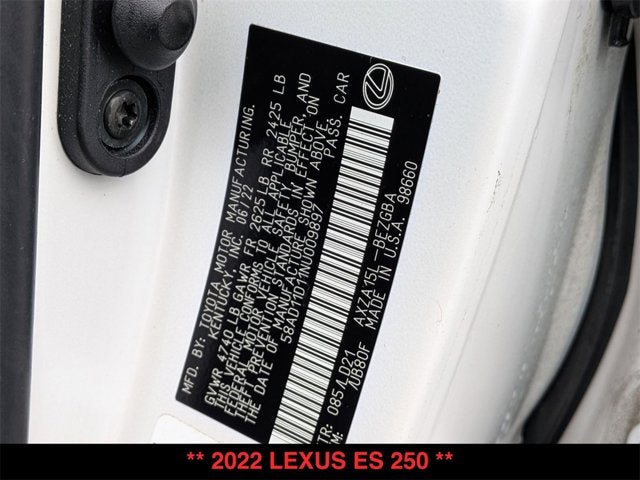 2022 Lexus ES 250 ES 250