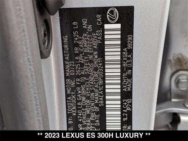 2023 Lexus ES 300h ES 300h Luxury