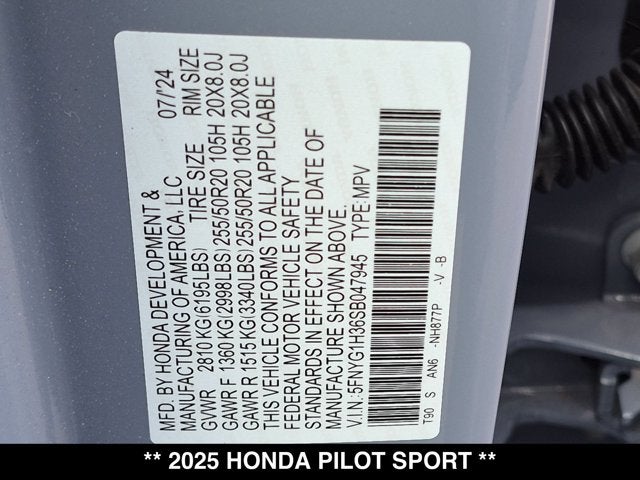 2025 Honda Pilot Sport