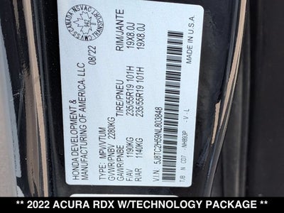 2022 Acura RDX w/Technology Package