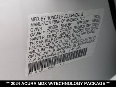 2024 Acura MDX w/Technology Package
