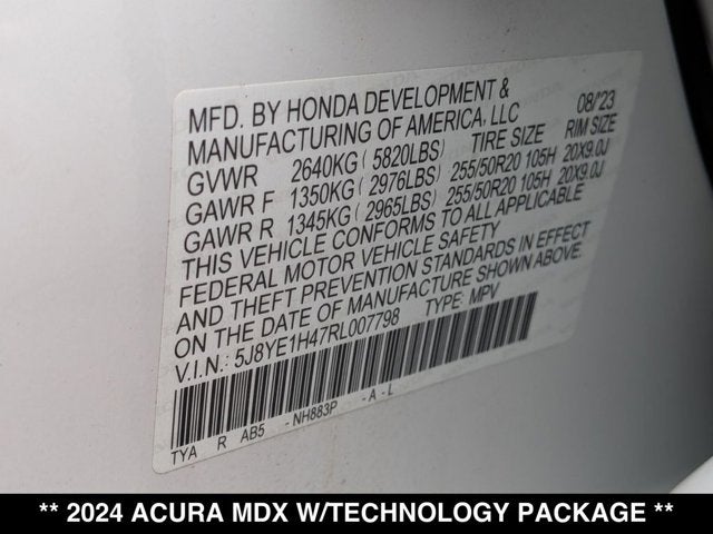 2024 Acura MDX w/Technology Package