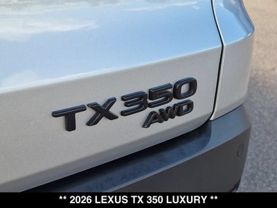 2026 Lexus TX 350 TX 350 Luxury