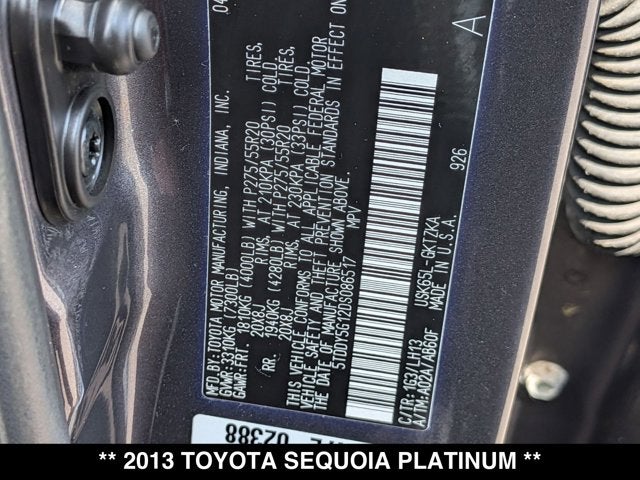 2013 Toyota Sequoia Platinum