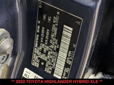 2022 Toyota Highlander Hybrid XLE