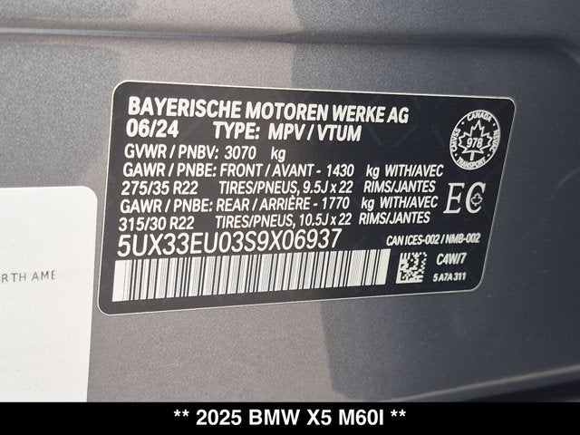 2025 BMW X5 M60i