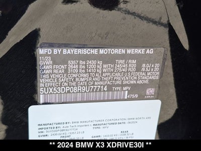 2024 BMW X3 xDrive30i