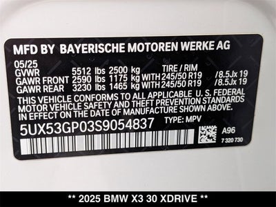 2025 BMW X3 30 xDrive