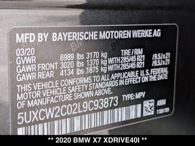 2020 BMW X7 xDrive40i