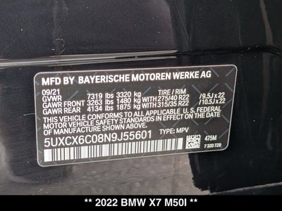 2022 BMW X7 M50i