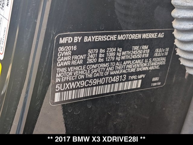 2017 BMW X3 xDrive28i
