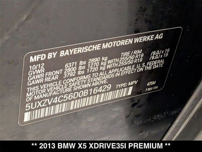 2013 BMW X5 xDrive35i Premium