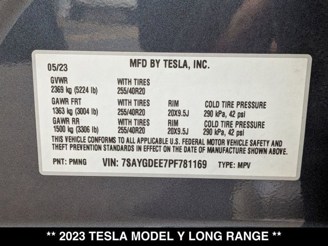 2023 Tesla Model Y Long Range