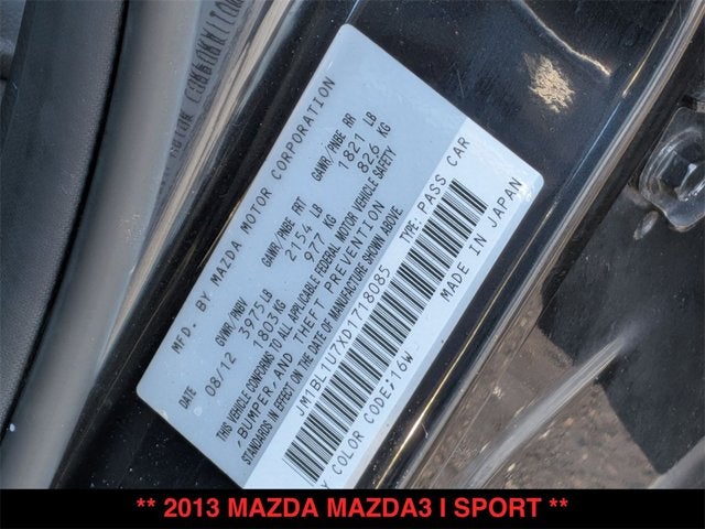 2013 Mazda Mazda3 i Sport