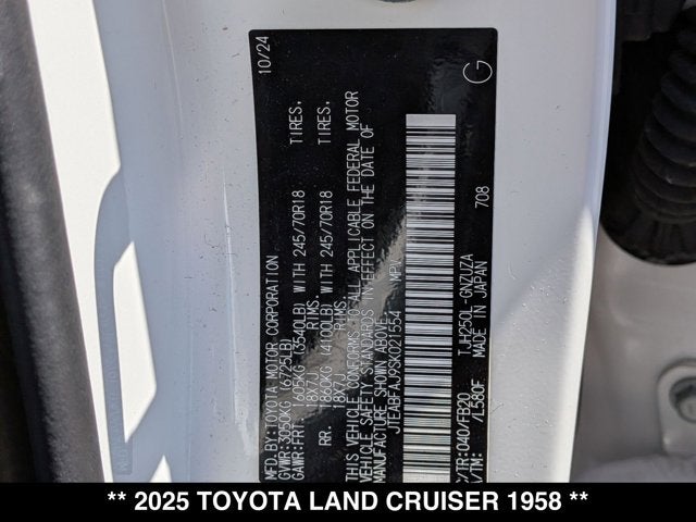 2025 Toyota Land Cruiser 1958