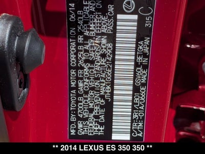 2014 Lexus ES 350 350