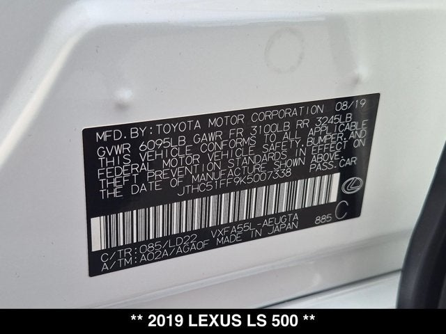2019 Lexus LS 500 LS 500