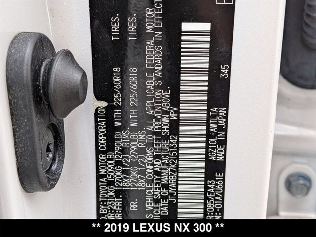 2019 Lexus NX 300 NX 300