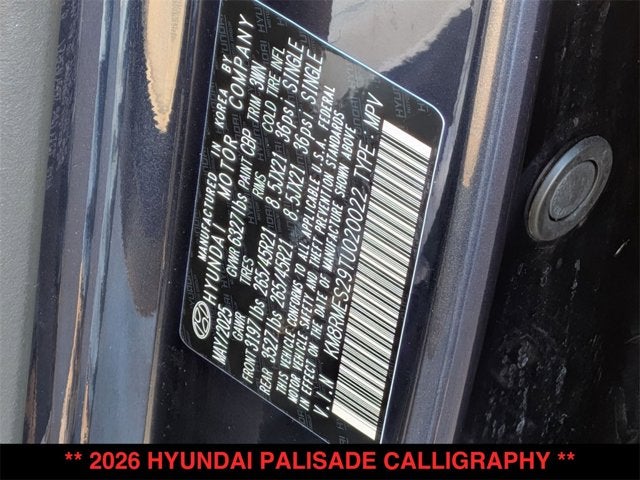 2026 Hyundai Palisade Calligraphy