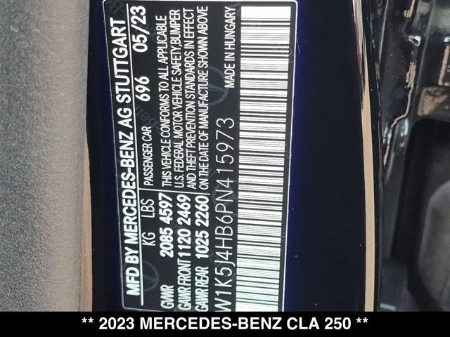 2023 Mercedes-Benz CLA 250 CLA 250